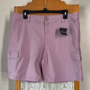 Eddie Bauer Purple Cargo Shorts, Size 14